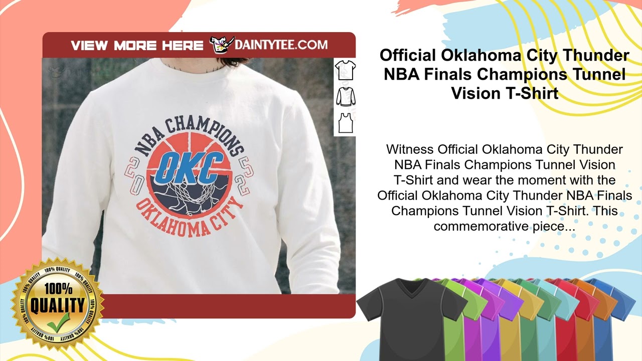 Official Oklahoma City Thunder NBA Finals Champions Tunnel Vision T-Shirt