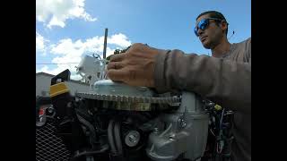 Repower with F200 Yamaha Inline 4 Cylinder w/ new Integrated Steering #yamaha #mechanic #repower