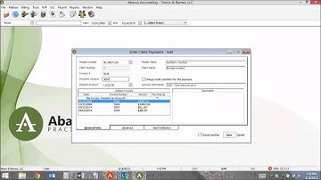 How to Enter a Client Payment in Abacus Accounting 2015