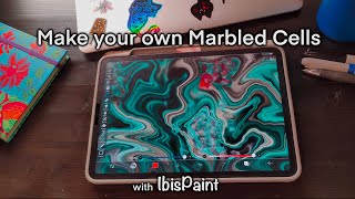 Marbled Cells Tutorial, IbisPaint Digital Fluid Art  #fluidart  #ibispaintx  #digitalart