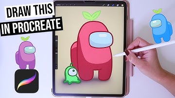 Among Us Drawing on iPad with Procreate | Digital Illustration for beginners tutorial