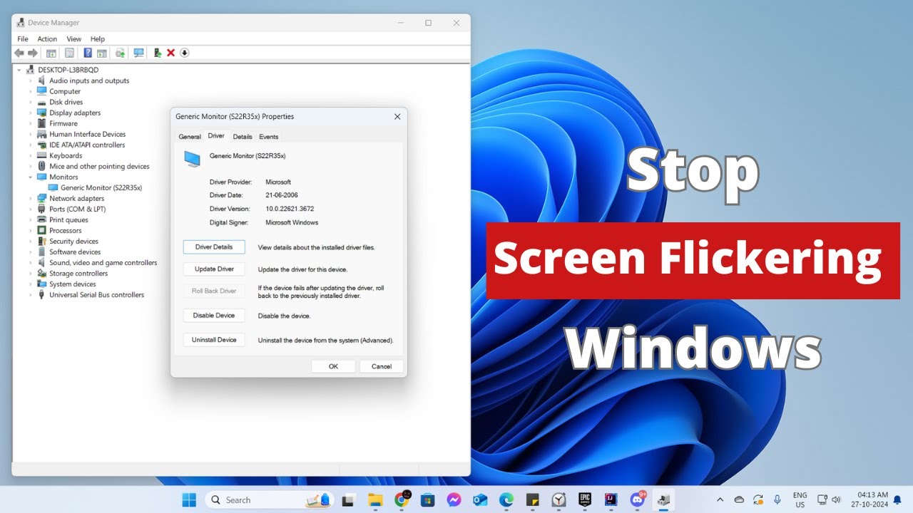 How To STOP Laptop Screen Flickering Issue on Windows 11 - YouTube