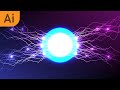 Create an Energy Ball Effect in Illustrator — Electric Lines + Glow Technique | Illustrator Tutorial
