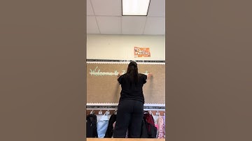 Perfectly Aligned Bulletin Board Lettering Hack #mom #diy #classroomsetup #teacher #preschoolmom