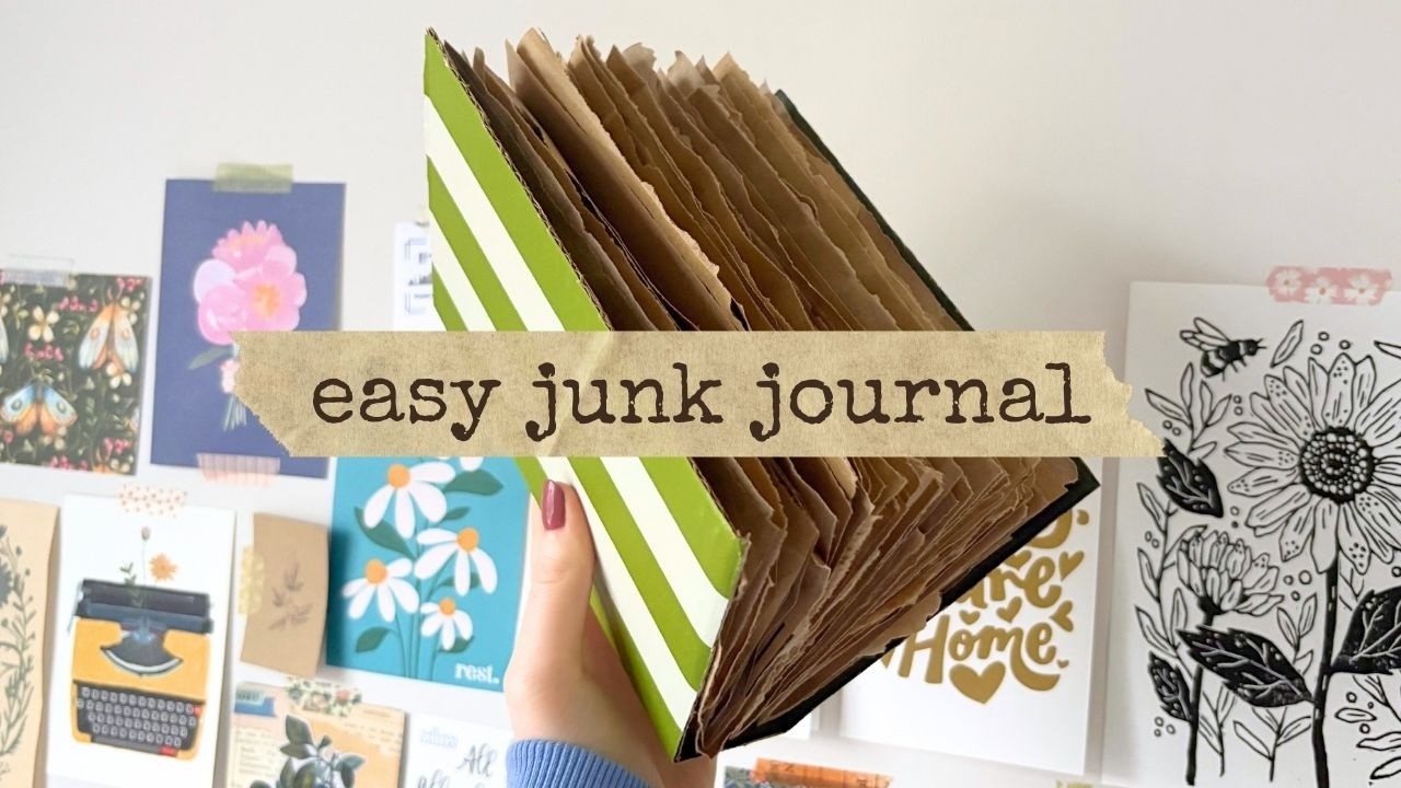 Make this junk journal with only brown paper + cardboard (step-by-step ...