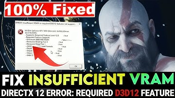 FIX God of War Ragnarok Errors | Fix Insufficient VRAM Requirement & Black Screen Errors