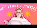 How I Make Art Prints and Stickers At Home 🍄 Shop Update Prep + How To Digitise Artwork in Photoshop