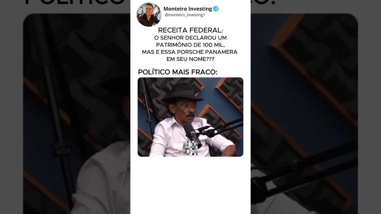 POLÍTICO MAIS FRACO DO BRASIL! 