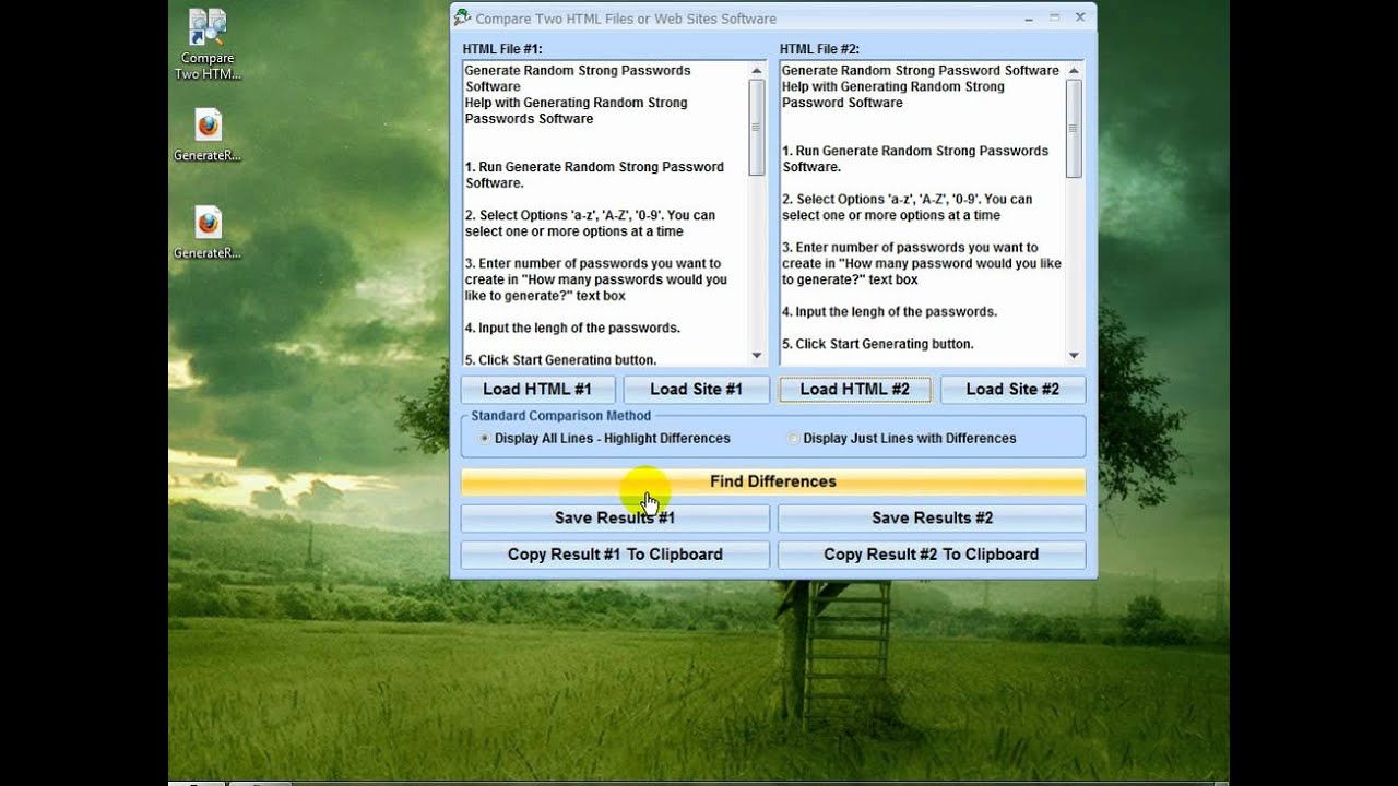 How To Use Compare Two HTML Files or Web Sites Software - YouTube