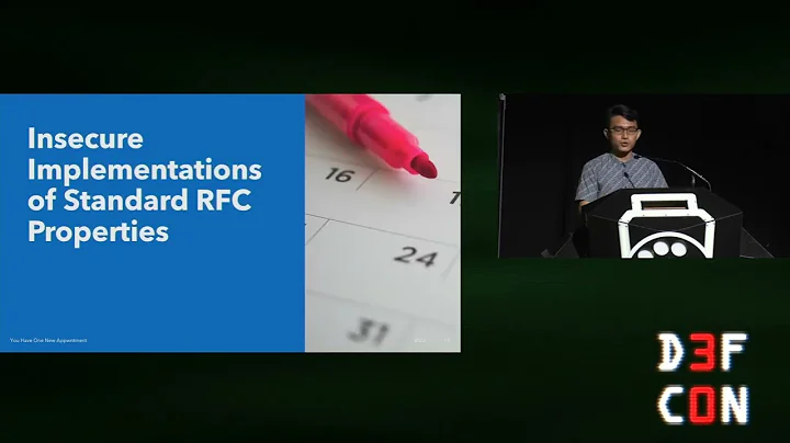 DEF CON 30 - Eugene Lim-  You Have 1 New Appwntmen...