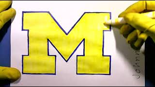 How to draw Michigan Wolverines New Logo Easy Step By Step Tutorial Fan Art 2026 Sports NCAA College How To Draw Michigan Wolverines Logo Step By Step