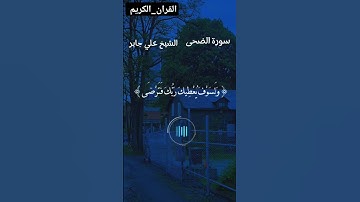 {سورة الضحى }قرآن كريم بصوت الشيخ علي جابر #القران_الكريم #quran #قران #اكسبلور #fory #اكسبلور
