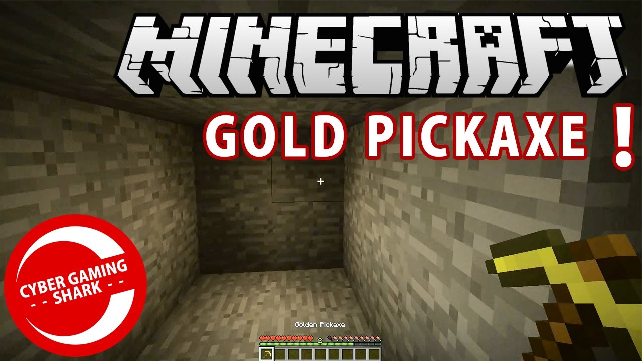 How To Make Gold Pickaxe Minecraft Youtube