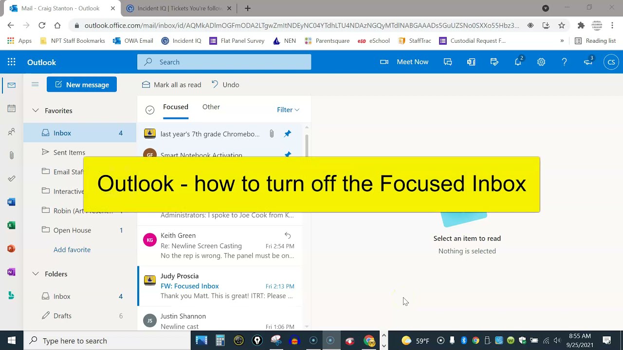 Outlook How To Turn Off The Focused Inbox YouTube Outlook How To Turn Off The Focused Inbox YouTube