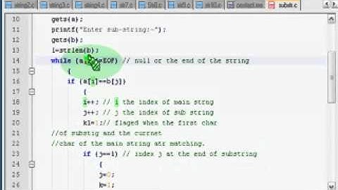 Finding subString in a String   C Program