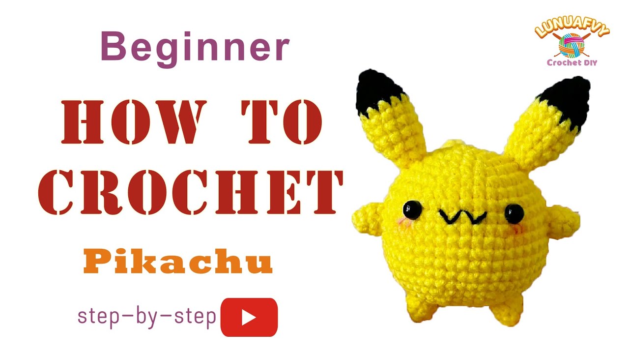 How to crochet animal for beginners#crochet#beginners#amigurumi(Pikachu  1-4) 