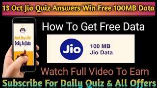 Win Daily Free 100MB Data From Jio || 13 October 2021 Jio Dessert Corner Quiz Answers !! Jio Games screenshot 3