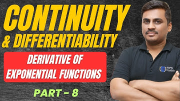 2nd PUC : Continuity and Differentiability || derivative of Exponential functions || Ex5.4 || PART 8