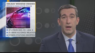 Troopers: 471 crashes, 278 DUI arrests over New Year’s holiday