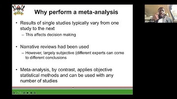 Introduction to Meta-analysis - Dr Moses Ocan