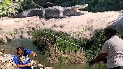 Handline fishing in one of the most deadliest crocodile habitat 