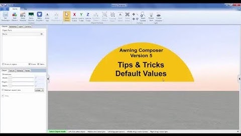 Awning Composer 5- Default Values