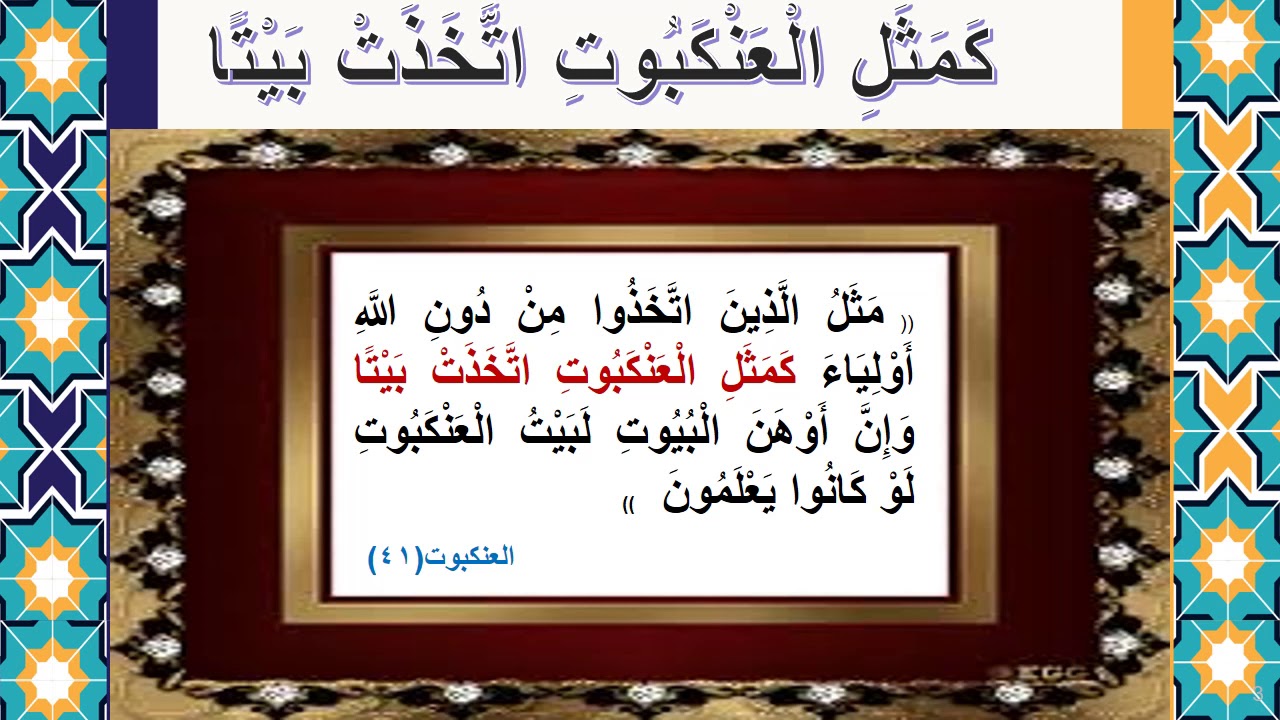 الحلقة السادسة من روائع الإعجاز البياني كمثل العنكبوت اتخذت بيتا Mp4 Youtube