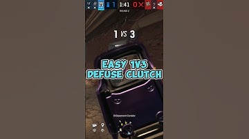 EASY 1v3 DEFUSE CLUTCH! #rainbowsixsiege #rainbowsix #siege #r6 #gaming #clips #shorts #rainbow6