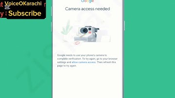 Camera Access Needed Problem Resolve Eligible In Google Account Or YouTube Verification