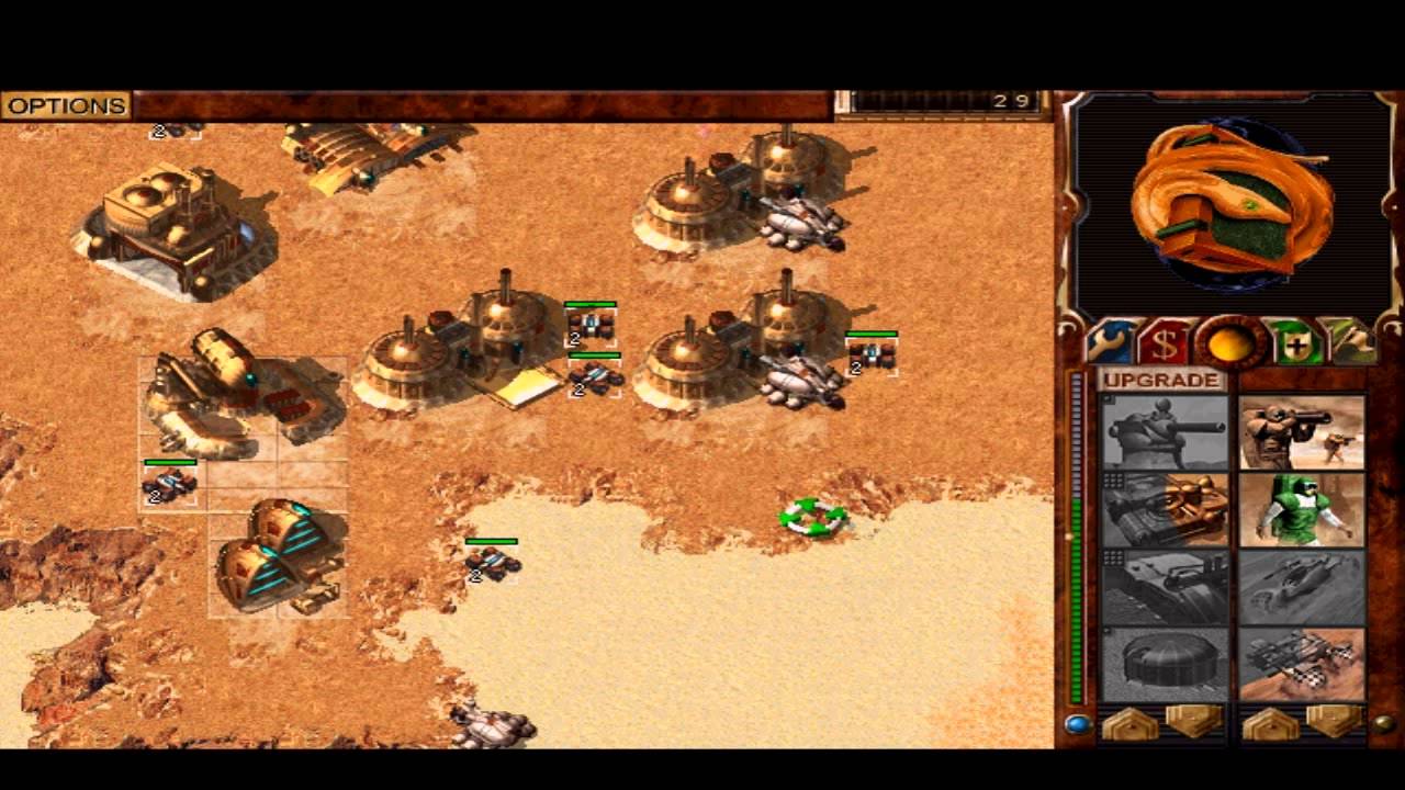 Dune 2000 Multiplayer 2v2 - Shaokhan (O), AntRazor (A) vs Storm (H), Cinn (A) 2012-12-15 Sand Canyon