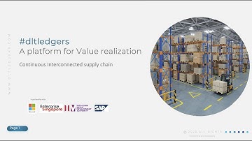 #dltledgers web presentation | Schneider Electric | Continuous Interconnected supplychain with ML