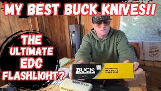 My Best Buck Knives & Unboxing The Ultimate EDC Flashlight!