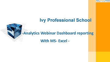 Analytics webinar dashboards reporting with MS Excel