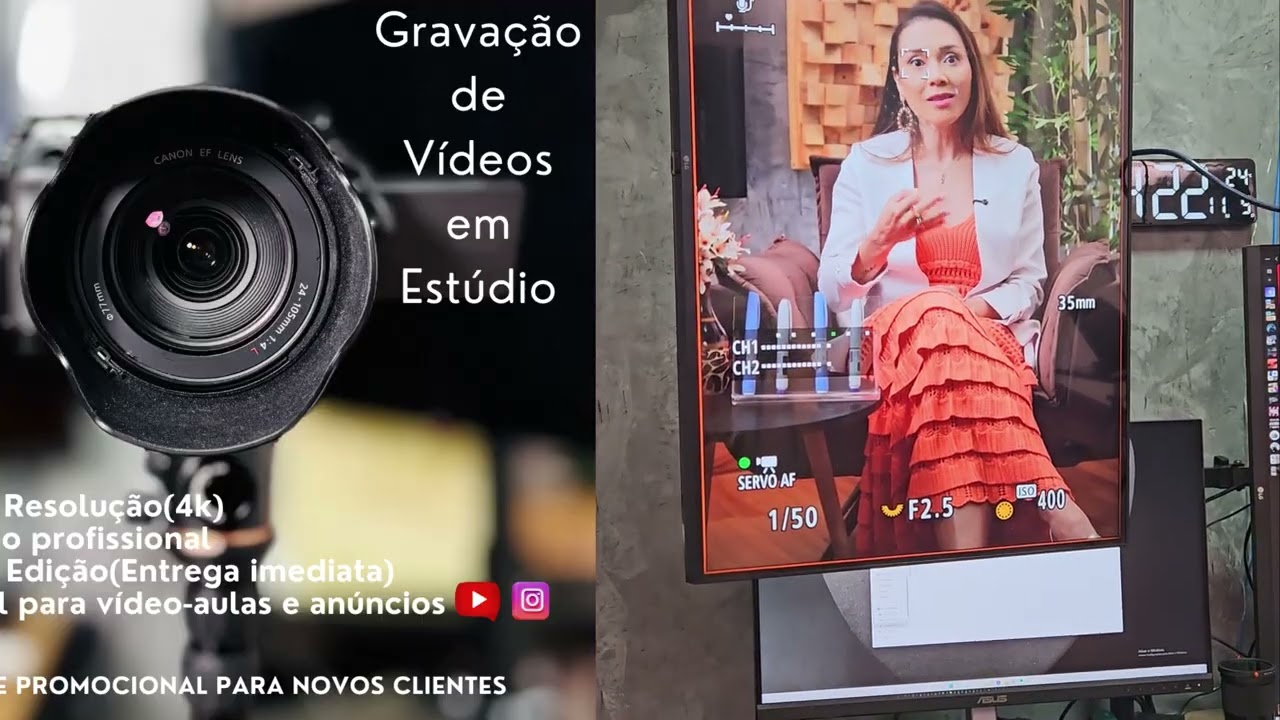 Gravação de videos em alta resolução (4K) em Estúdio