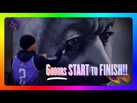 Paint with me! Raw, Frederick Douglass Portrait | Spray Paint Mural