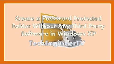 Create a Password Protected Folder Without Any Third Party Software in Windows XP