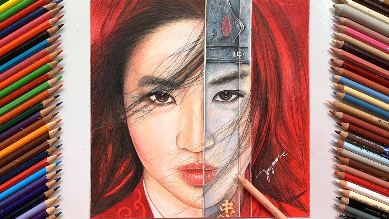 Disney's MULAN 2020 How to Draw Realistic Colored Pencils YouTube