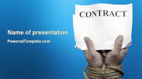 Contract PowerPoint Template by PoweredTemplate.com