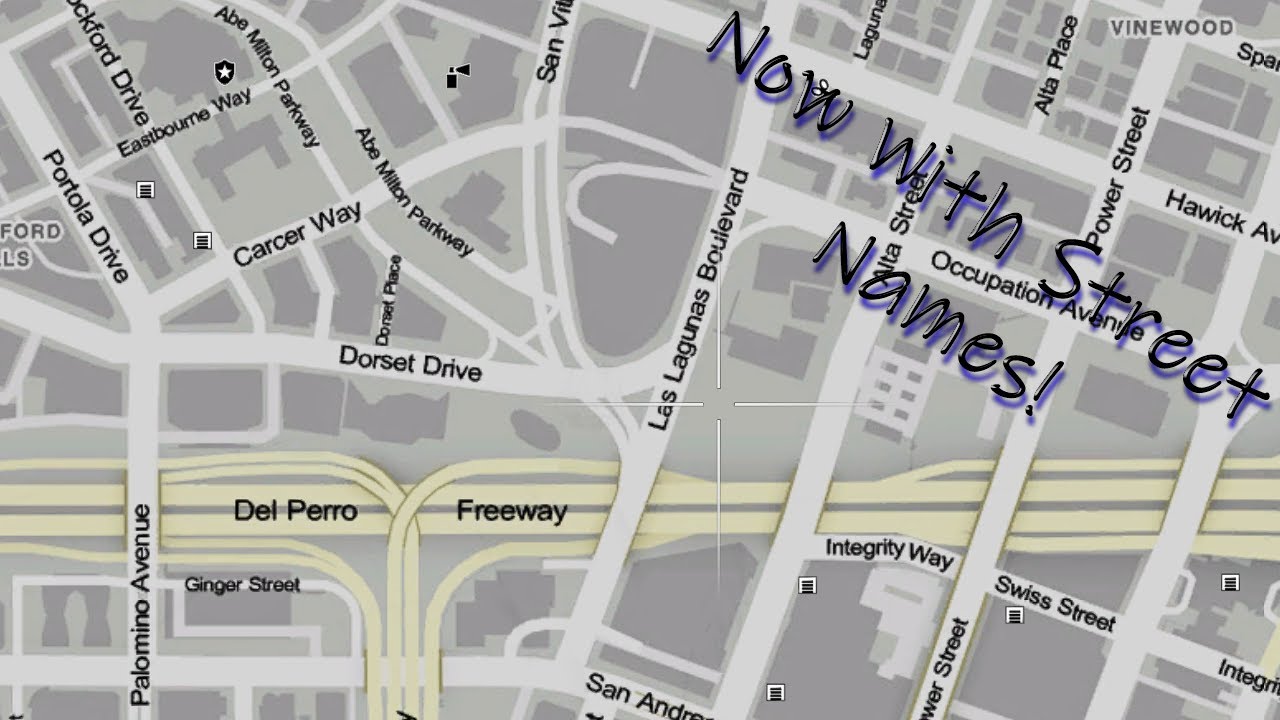 List of Street Names, GTA Wiki