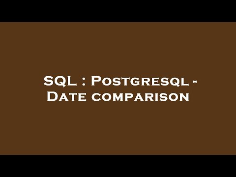 SQL : Postgresql