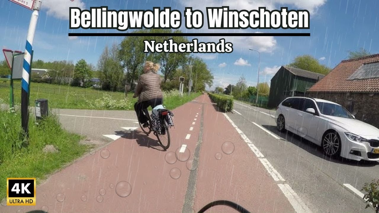 Rainy Day E-Bike Ride 🇳🇱: Bellingwolde to Winschoten, Netherlands | Bellingwolde Vlog 4k