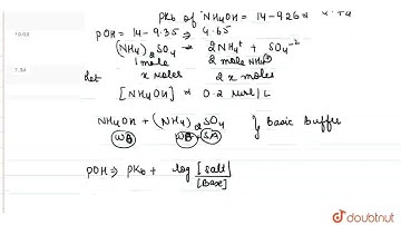 What will be the amount of (NH_(4))_(2)SO_(4) (in g) which must be added to 500 mL of 0.2 M NH_(...