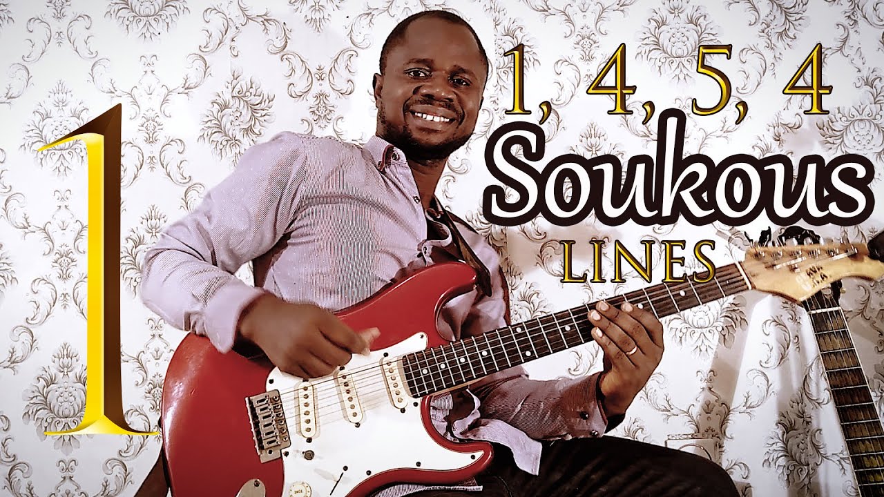 Africa Guitar Lesson SOUKOUS LINES for 1454 Progression