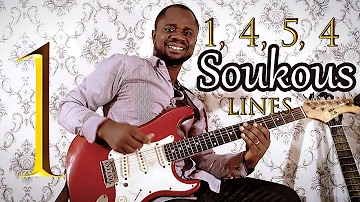 Africa Guitar Lesson: SOUKOUS LINES for 1454 Progression