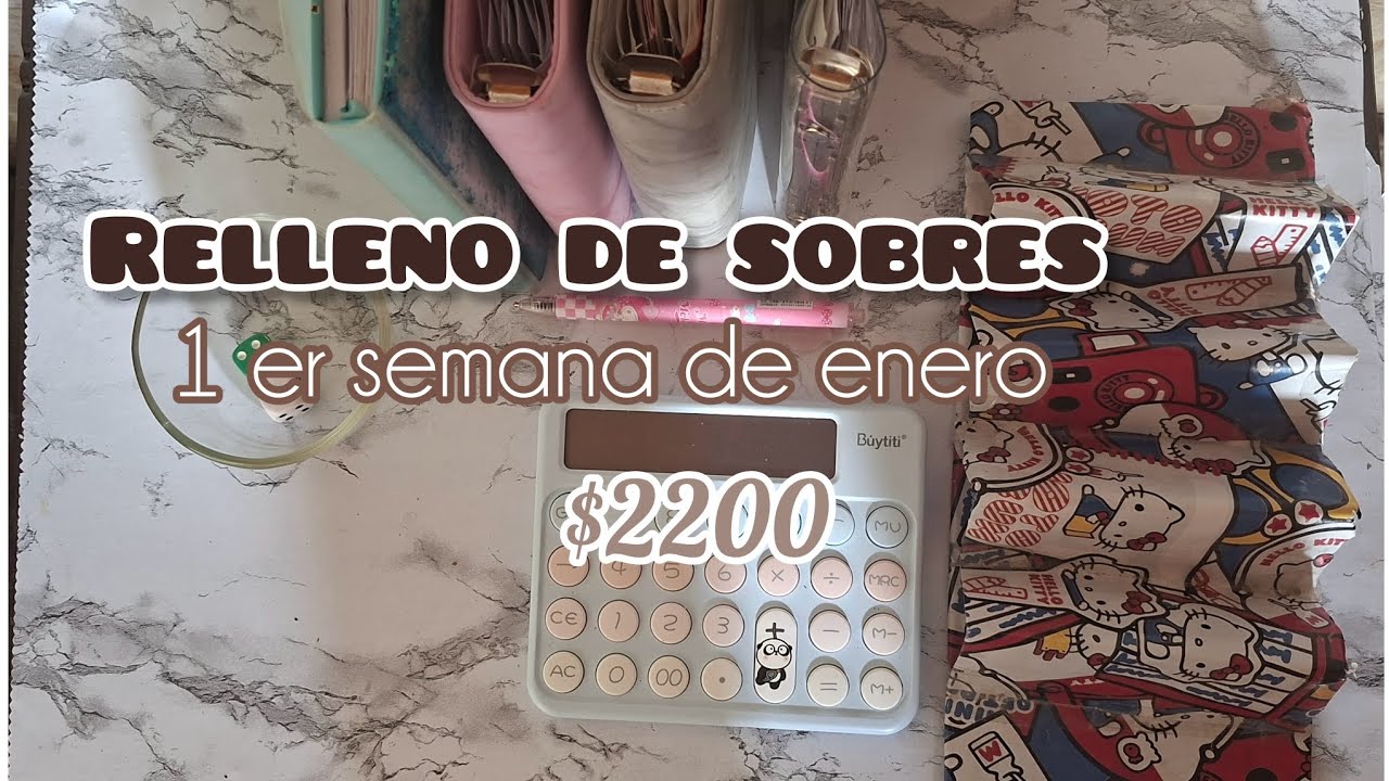 💯 organizacion semanal con $2200 # relleno de sobres 
