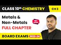 Metals and Non-Metals Class 10 Full Chapter | Class 10 CBSE Chemistry