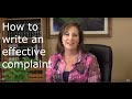 3 easy steps to write an effective complaint.