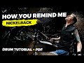 Nickelback | How You Remind Me - Drum Tutorial + PDF #467