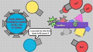 Massive Diep.io update - sandbox rework (new maze walls , chat , spawn AI tanks , level 120 + more )