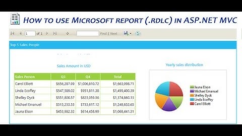 How to use Microsoft report (.rdlc) in ASP.NET MVC
